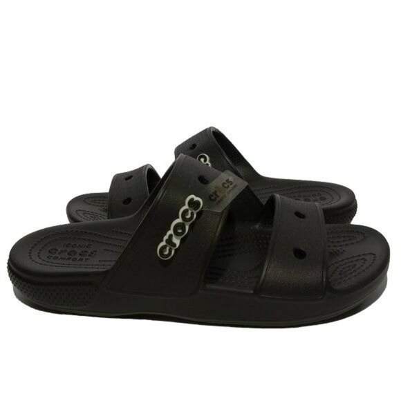 Crocs Sandals Classic Black  Men’s 7 Women’s 9 Black 206761-001 New with Tag! - Picture 2 of 5